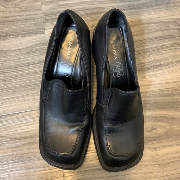 90s chunky heels black leather comfy - Picture 4 of 7